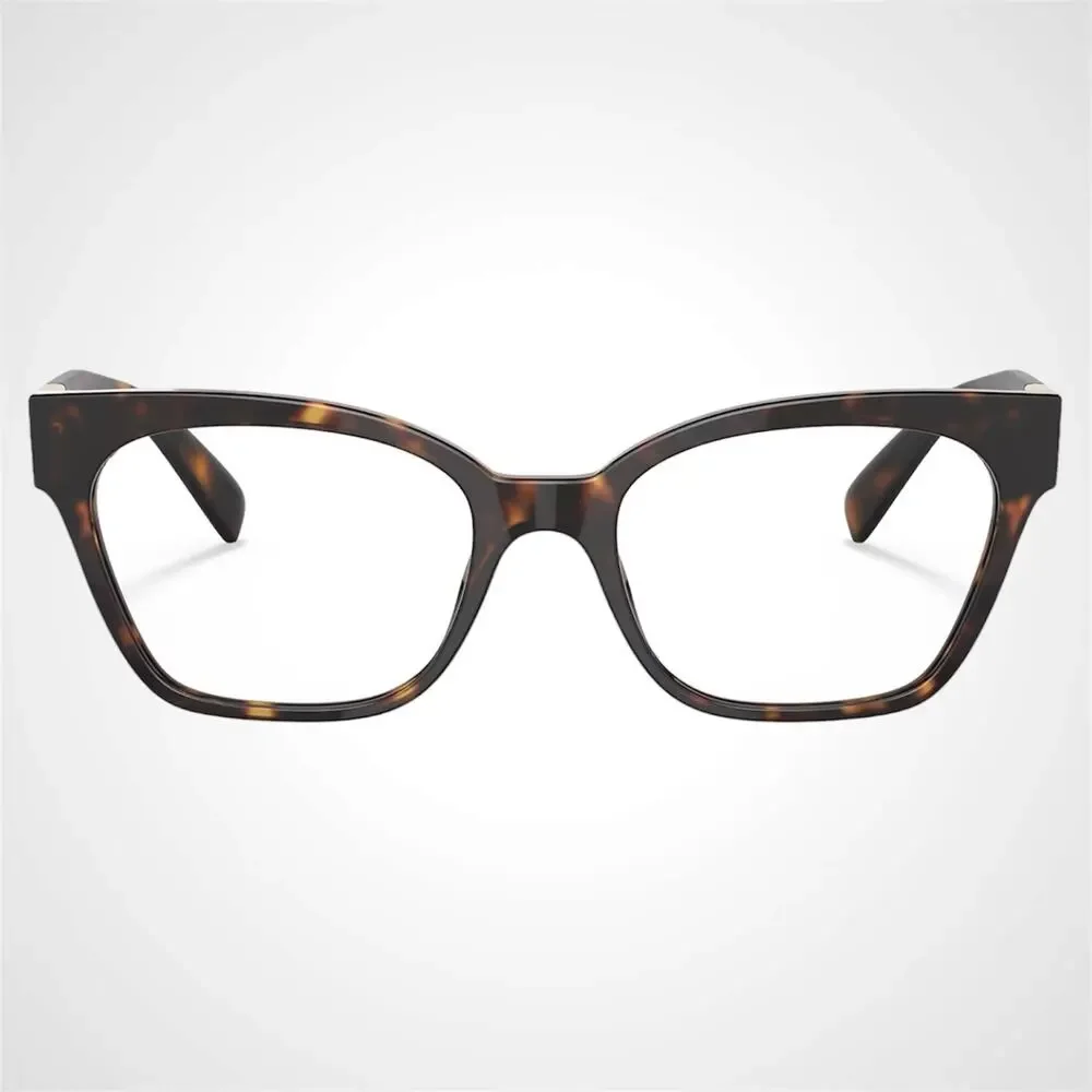 New VERSACE Eyeglasses Brown Cat Eye 53-18-140mm Gold Medusa Versace